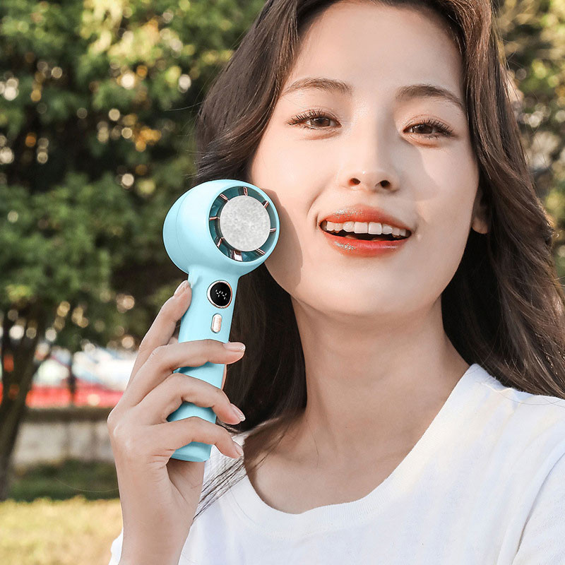 Портативный вентилятор YL007 with Display с подставкой для телефона 2000mAh на картинке №3