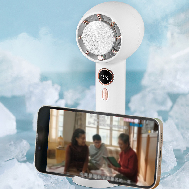 Портативный вентилятор YL007 with Display с подставкой для телефона 2000mAh на картинке №3