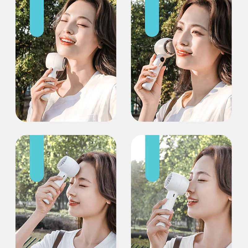 Портативный вентилятор YL007 with Display с подставкой для телефона 2000mAh на картинке №4