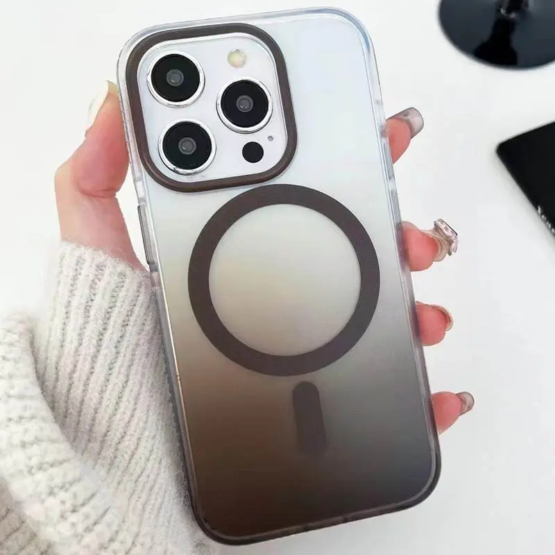 Чехол TPU+PC Phantom with Magnetic Fit для Apple iPhone 15 Pro Max (6.7"), Grey 1, TPU+PC, купить оптом с доставкой