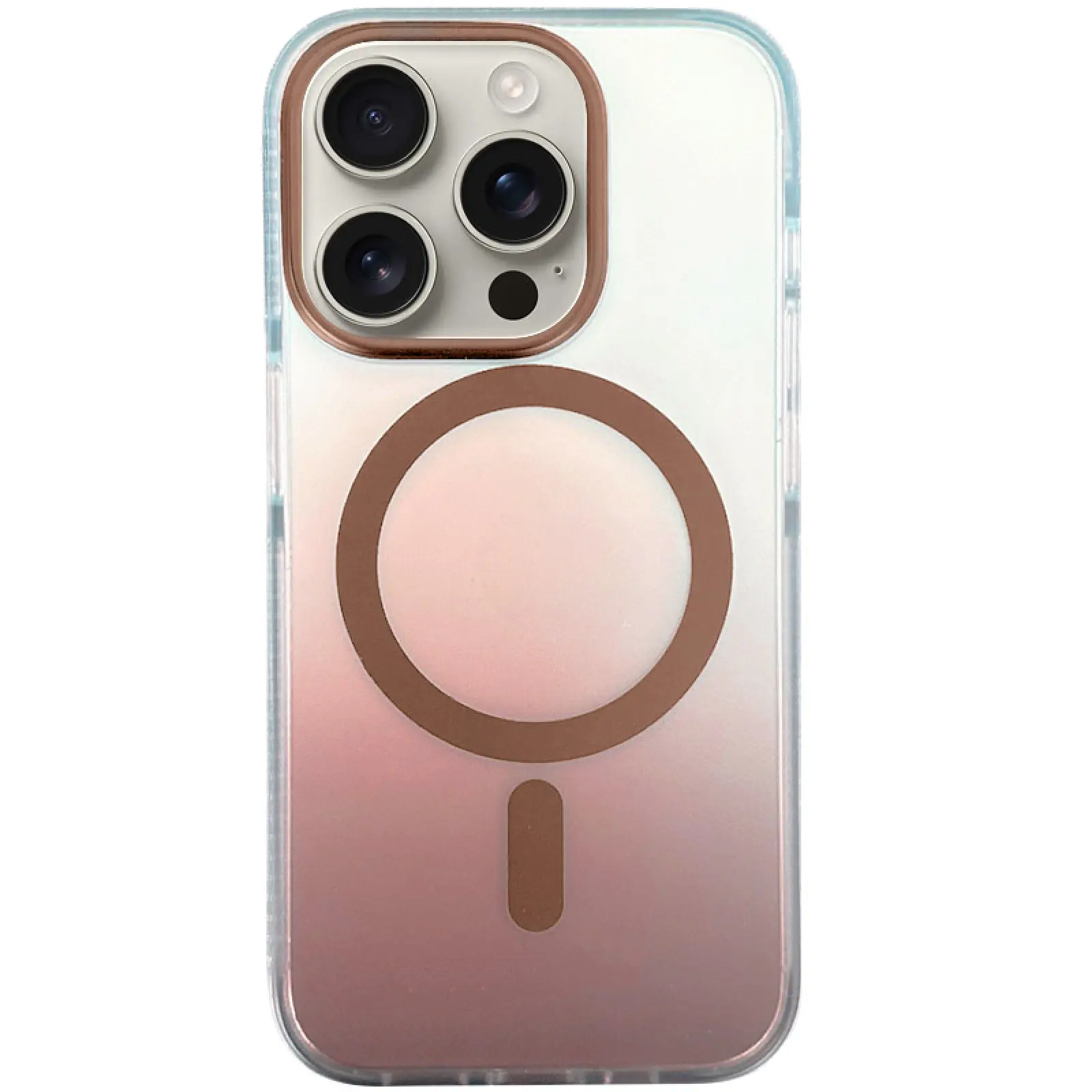 Чехол TPU+PC Phantom with MagSafe для Apple iPhone 15 Pro Max (6.7"), Rose Gold, TPU+PC, купить оптом с доставкой
