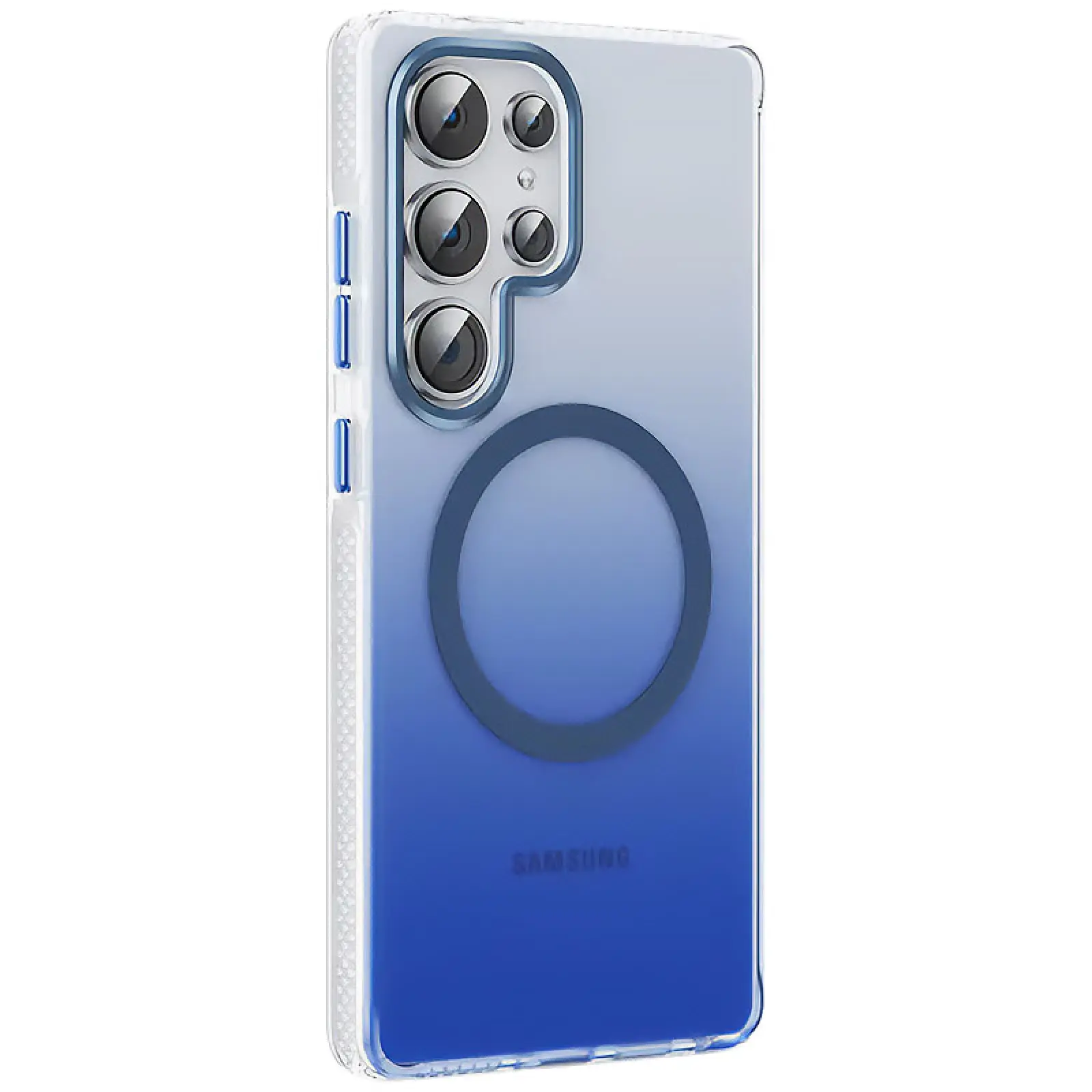 Чехол TPU+PC Phantom with MagSafe для Samsung Galaxy S25 Ultra, Blue 1, TPU+PC, купить оптом с доставкой