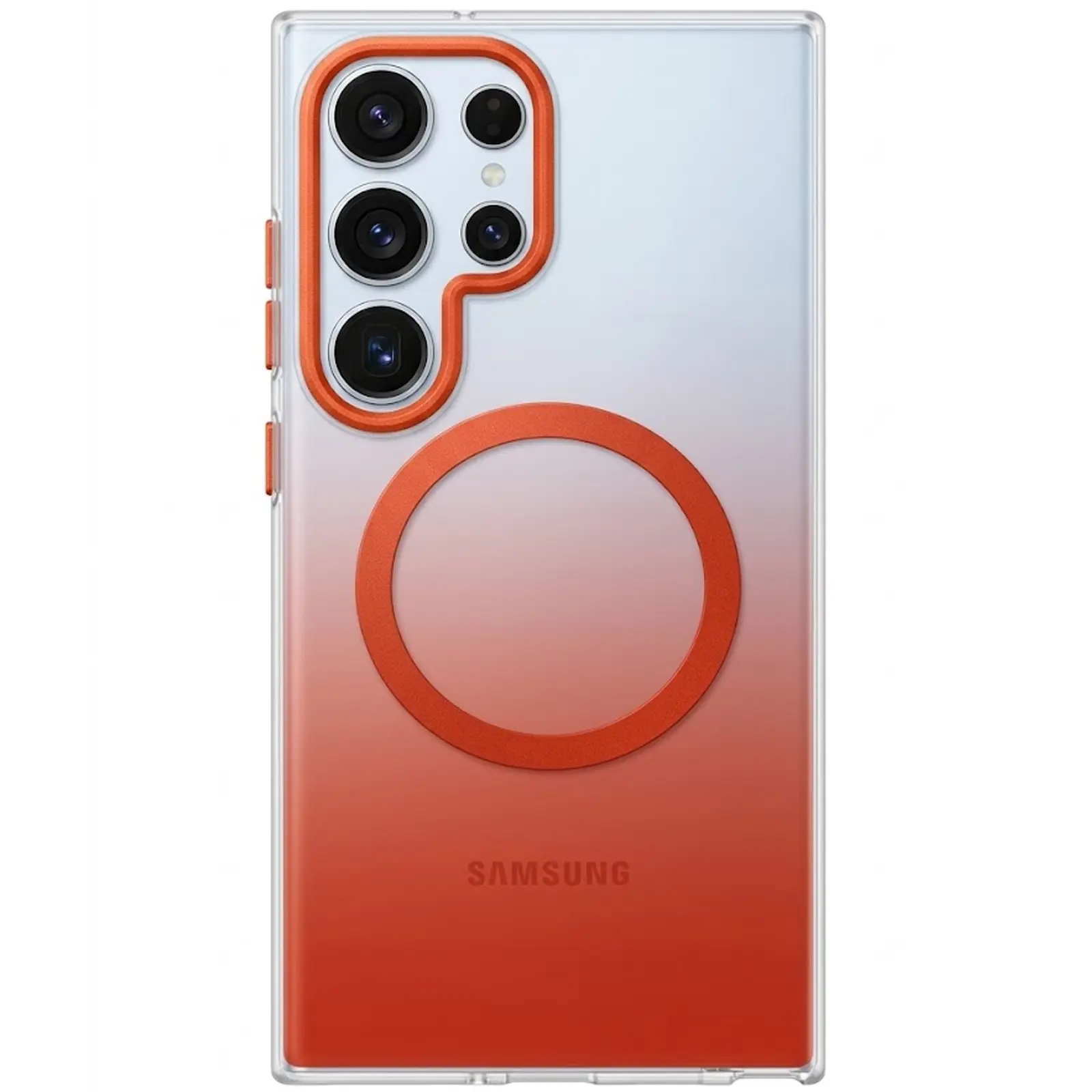 Чехол TPU+PC Phantom with Magnetic Fit для Samsung Galaxy S25, Orange, TPU+PC, купить оптом с доставкой