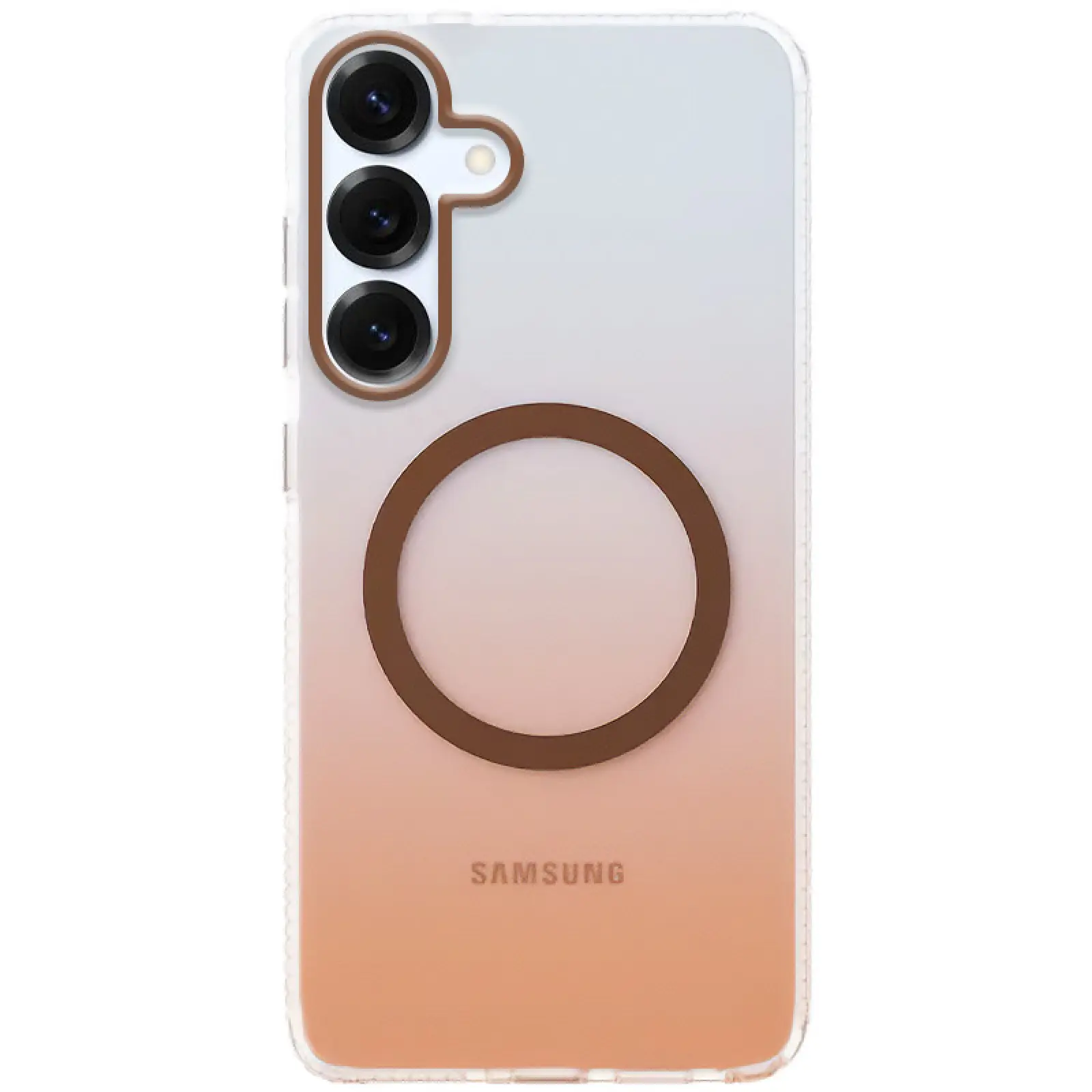 Чехол TPU+PC Phantom with MagSafe для Samsung Galaxy S25, Rose Gold, TPU+PC, купить оптом с доставкой