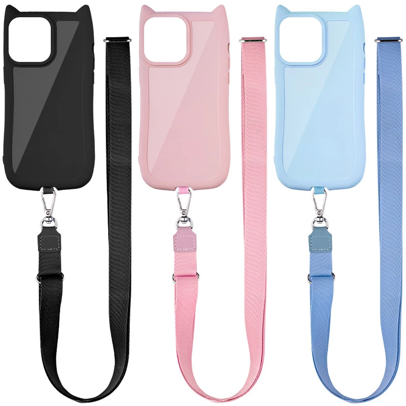 Чехол TPU GETMAN Cat with straps для Apple iPhone 15 (6.1"), TPU, купить оптом с доставкой