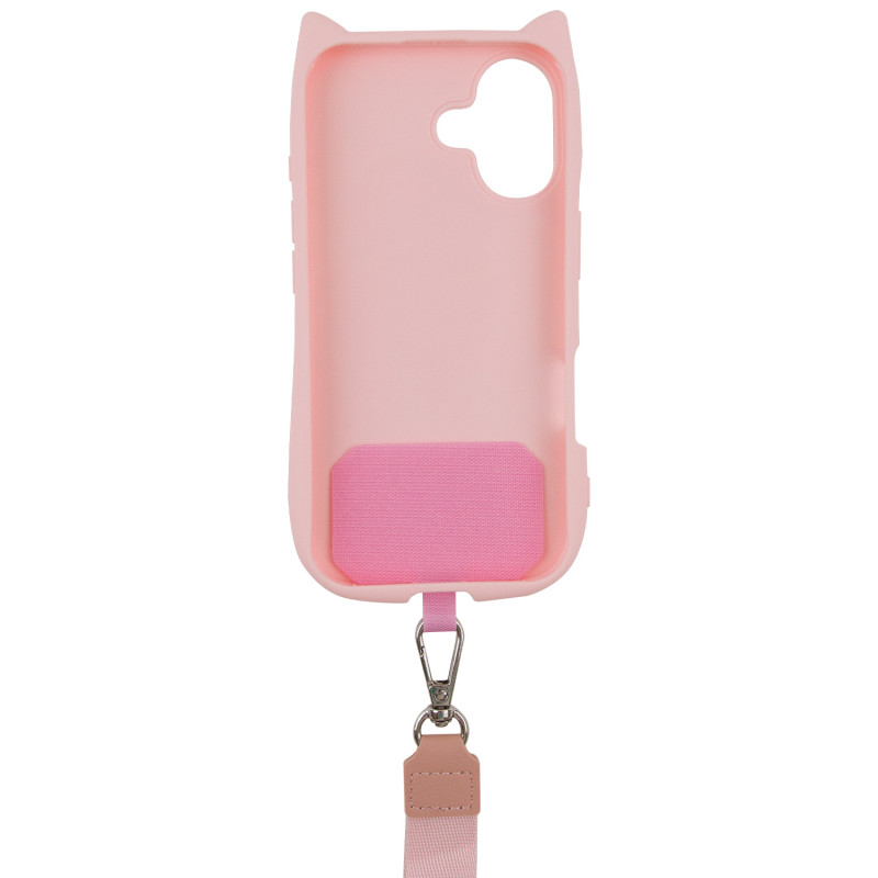 Чохол TPU GETMAN Cat Ears with CrossBody straps для Apple iPhone 16 Plus (6.7) | Через плече на малюнкі №3