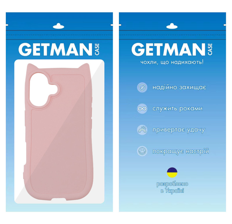 Чохол TPU GETMAN Cat Ears with CrossBody straps для Apple iPhone 16 Plus (6.7) | Через плече на малюнкі №6