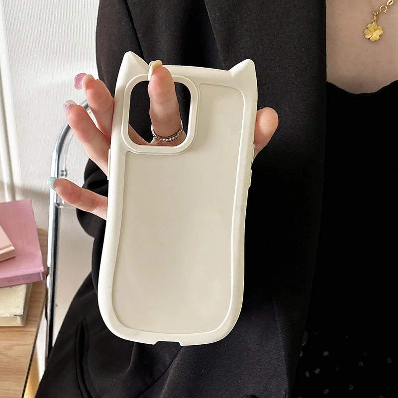 Чехол TPU Cat для Apple iPhone 15 Pro (6.1"), Antique White 2, TPU, купить оптом с доставкой