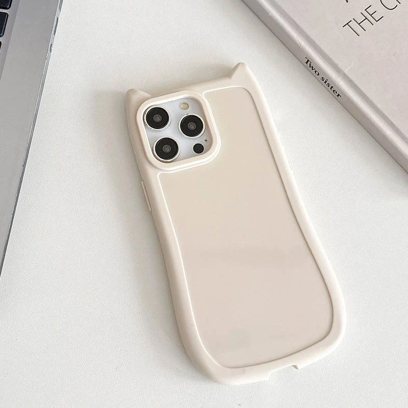 Чехол TPU Cat для Apple iPhone 15 Pro (6.1"), Antique White 4, TPU, купить оптом с доставкой