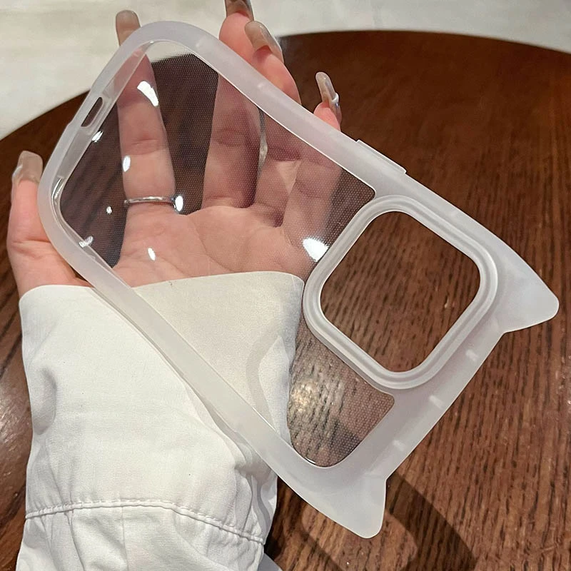 Чехол TPU Cat для Apple iPhone 15 Pro (6.1"), Transparent 2, TPU, купить оптом с доставкой