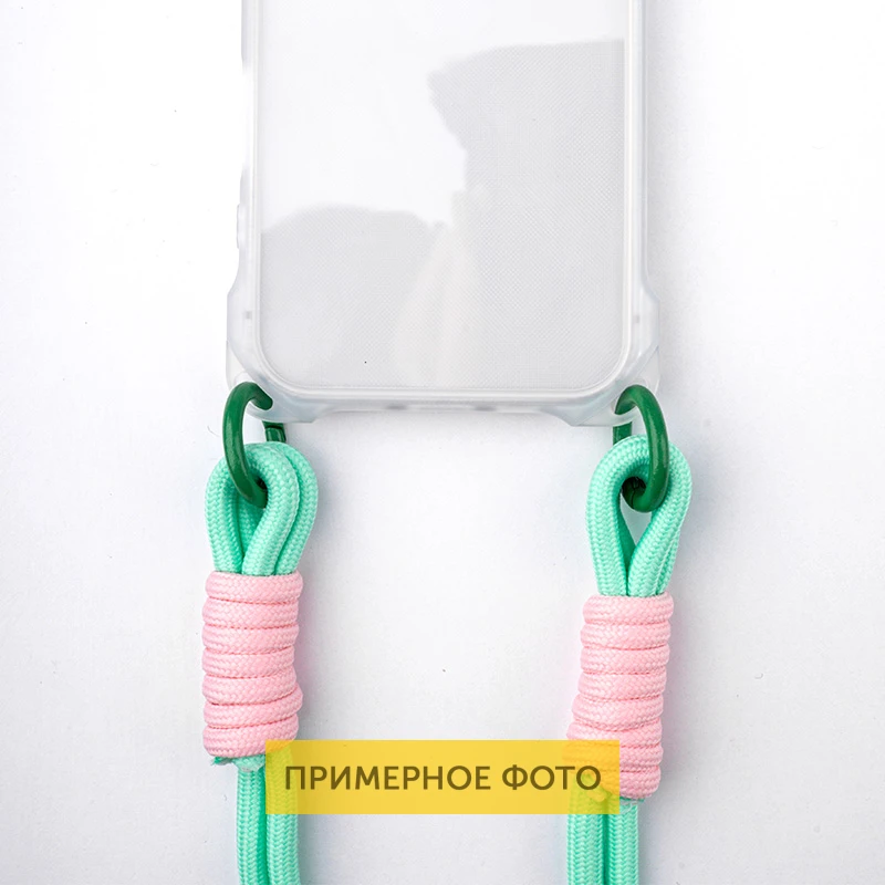 Чехол TPU CrossBody with straps для Apple iPhone 16e / 17e (6.1"), Transparent 5, TPU, купить оптом с доставкой