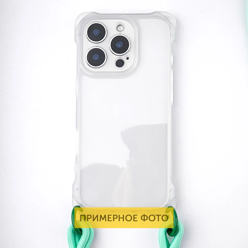 Чехол TPU CrossBody with straps для Apple iPhone 16e / 17e (6.1"), Transparent 6, TPU, купить оптом с доставкой