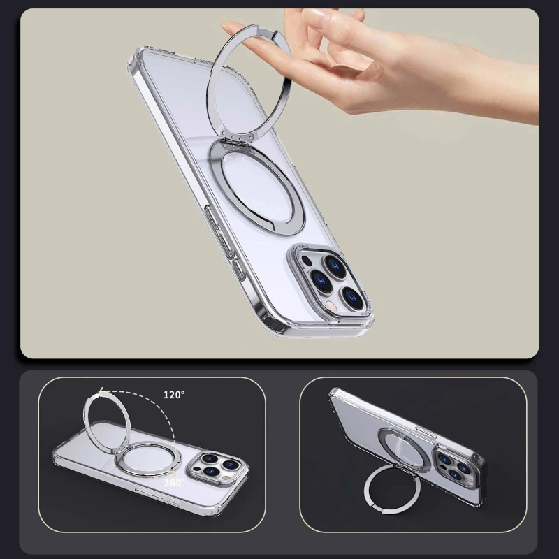 Чехол TPU+PC Empire with MagSafe and Ring для Apple iPhone 14 Pro (6.1"), Clear 3, TPU+PC, купить оптом с доставкой