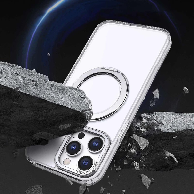 Чехол TPU+PC Empire with MagSafe and Ring для Apple iPhone 15 Pro Max (6.7"), Clear 2, TPU+PC, купить оптом с доставкой