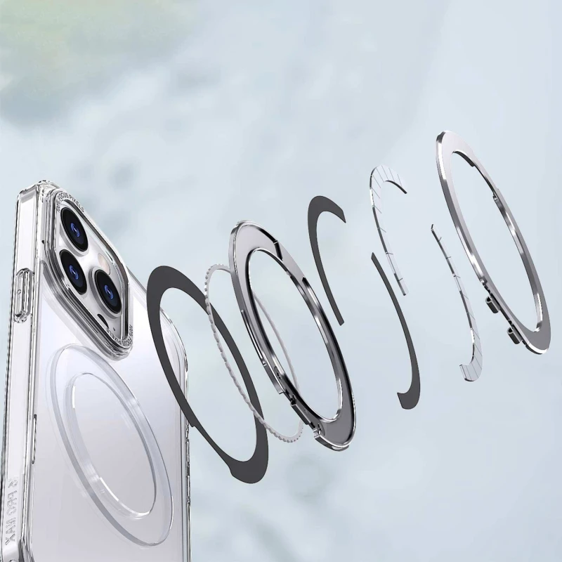 Чехол TPU+PC Empire with MagSafe and Ring для Apple iPhone 15 Pro Max (6.7"), Clear 4, TPU+PC, купить оптом с доставкой
