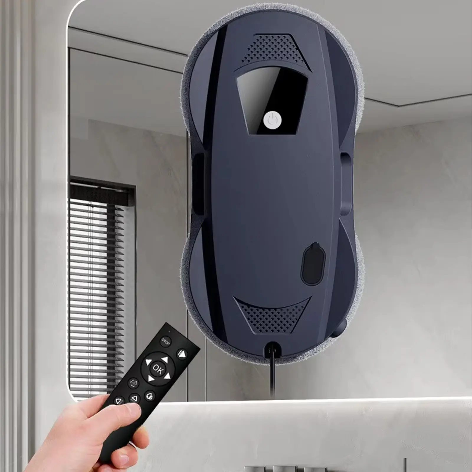 Робот для мийки вікна DJET W124D з двостороннім автоматичним розпилювачем води, Black 2, купити оптом з доставкою