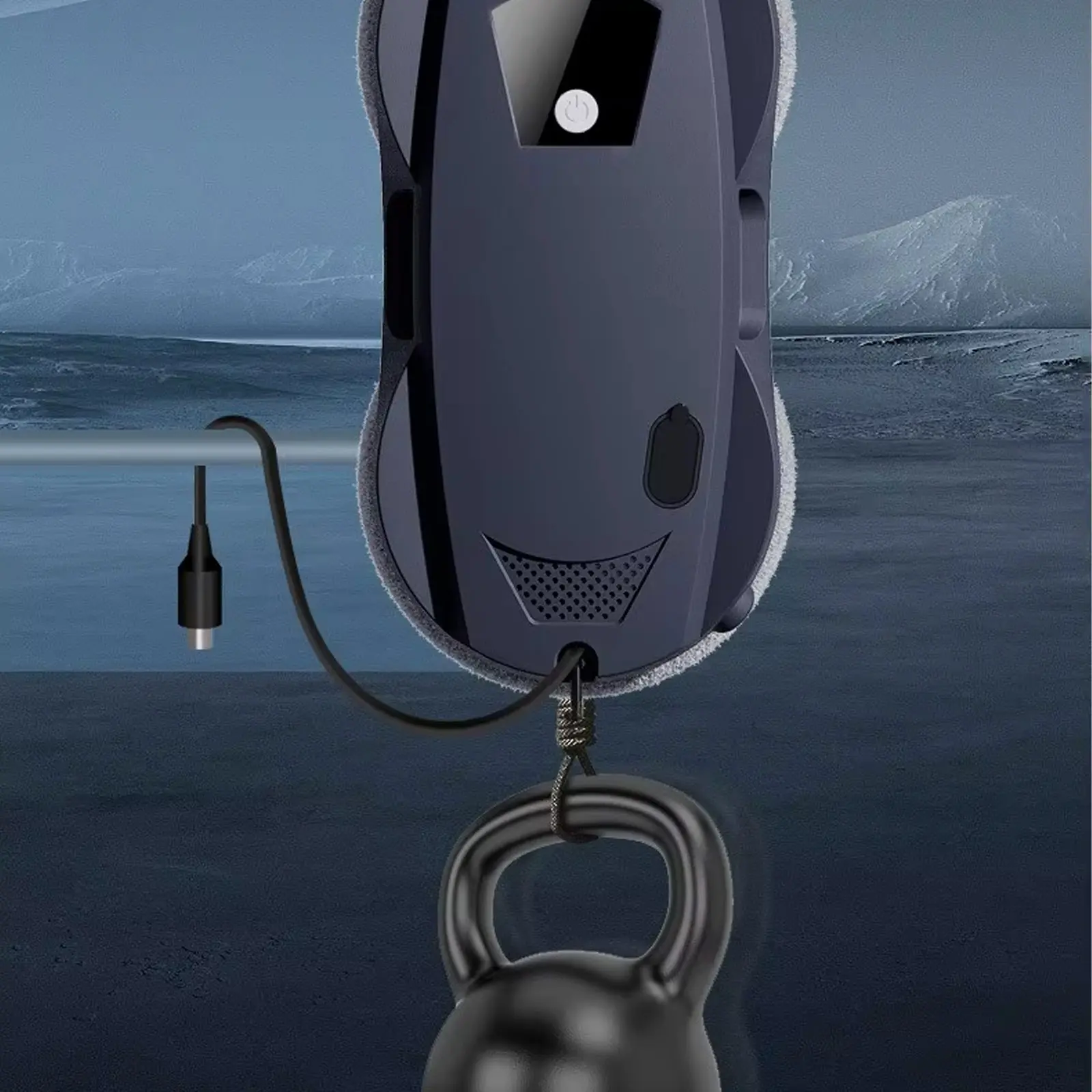 Робот для мийки вікна DJET W124D з двостороннім автоматичним розпилювачем води, Black 3, купити оптом з доставкою