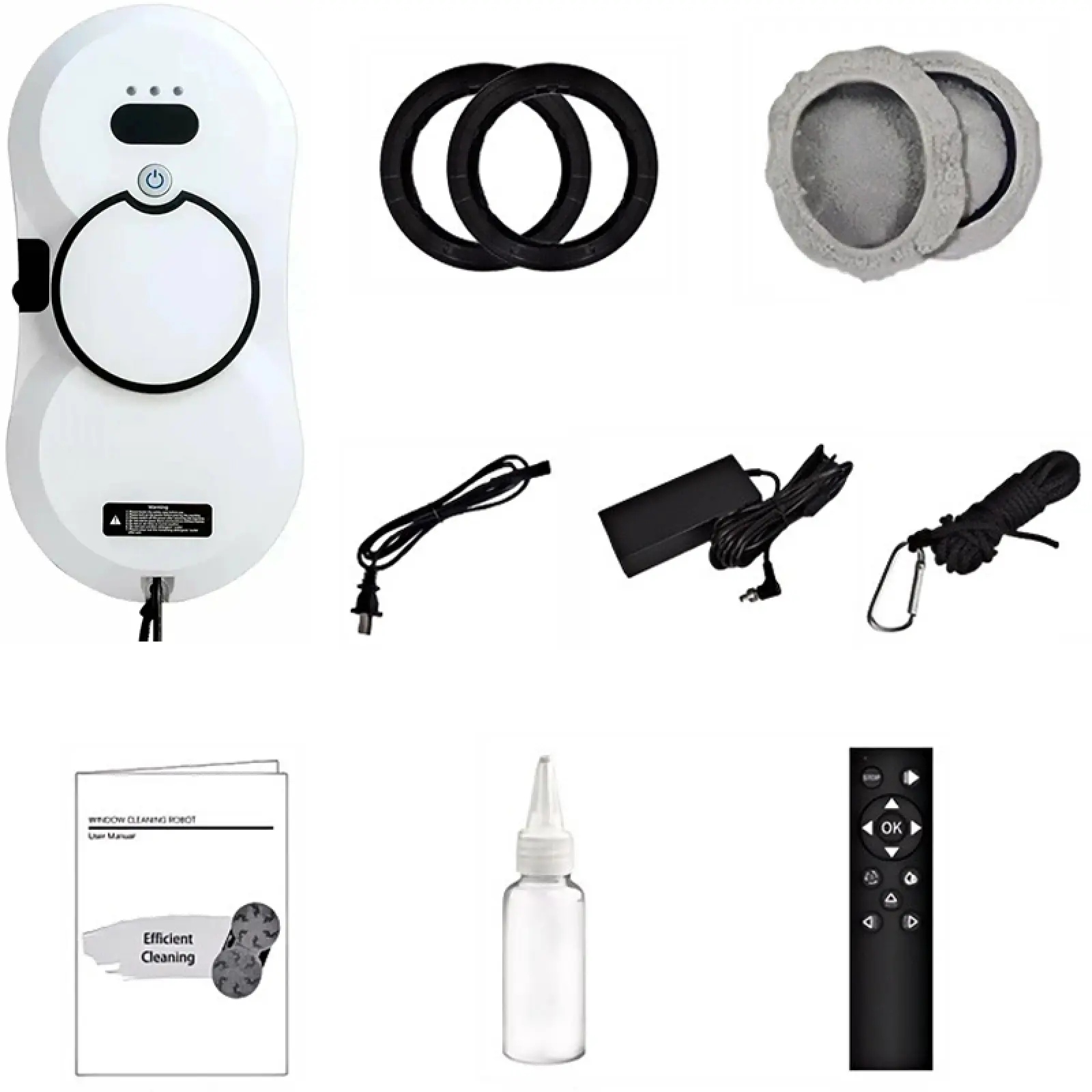 Робот для мойки окон DJET W17S с односторонним автоматическим распылителем воды, White 1, купить оптом с доставкой