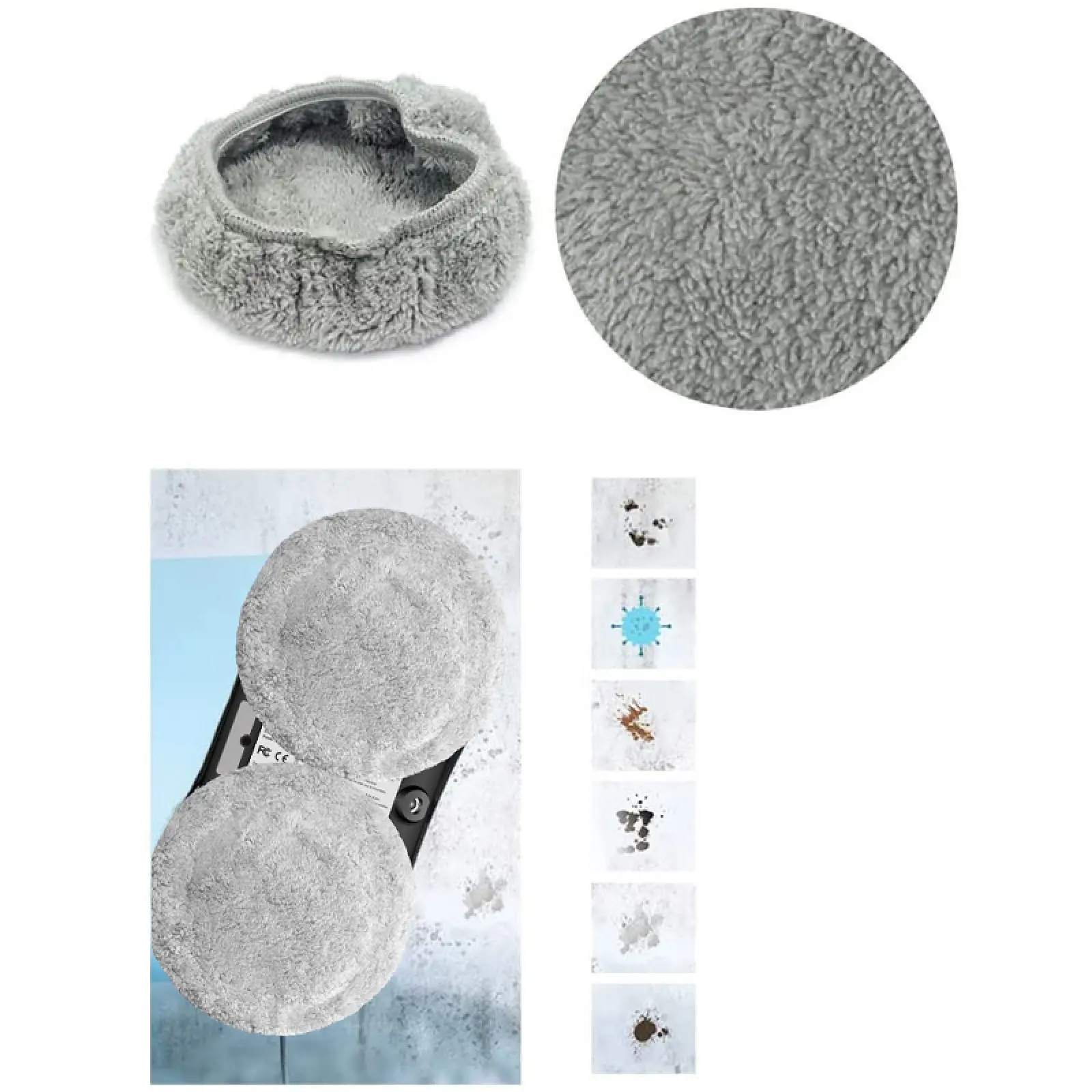 Робот для мойки окон DJET W17S с односторонним автоматическим распылителем воды, White 3, купить оптом с доставкой