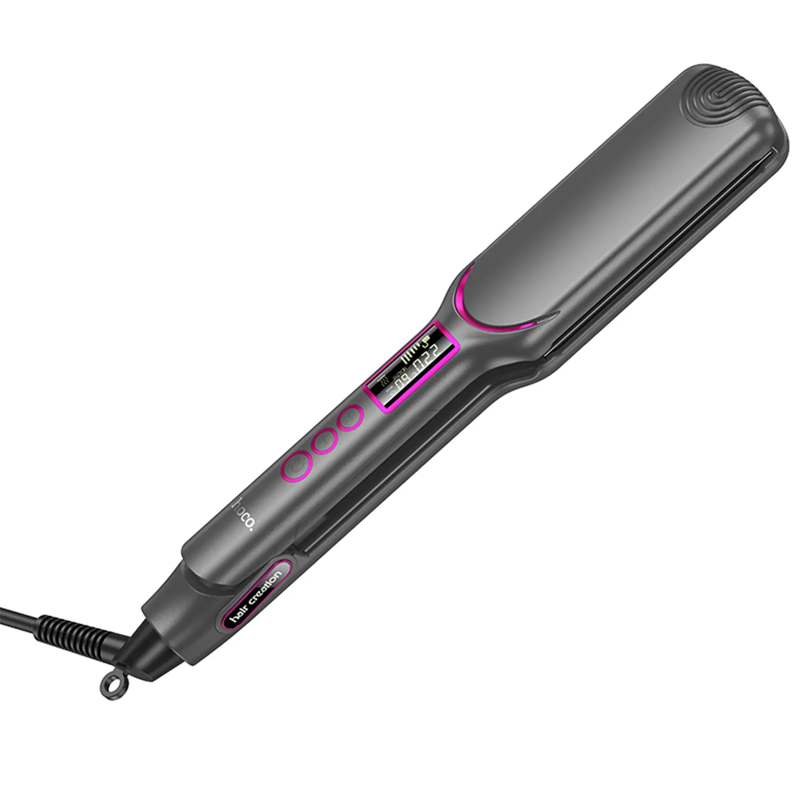 Выпрямитель для волос Hoco HP42 Wide board hair straightener with digital display, Gray, купить оптом с доставкой