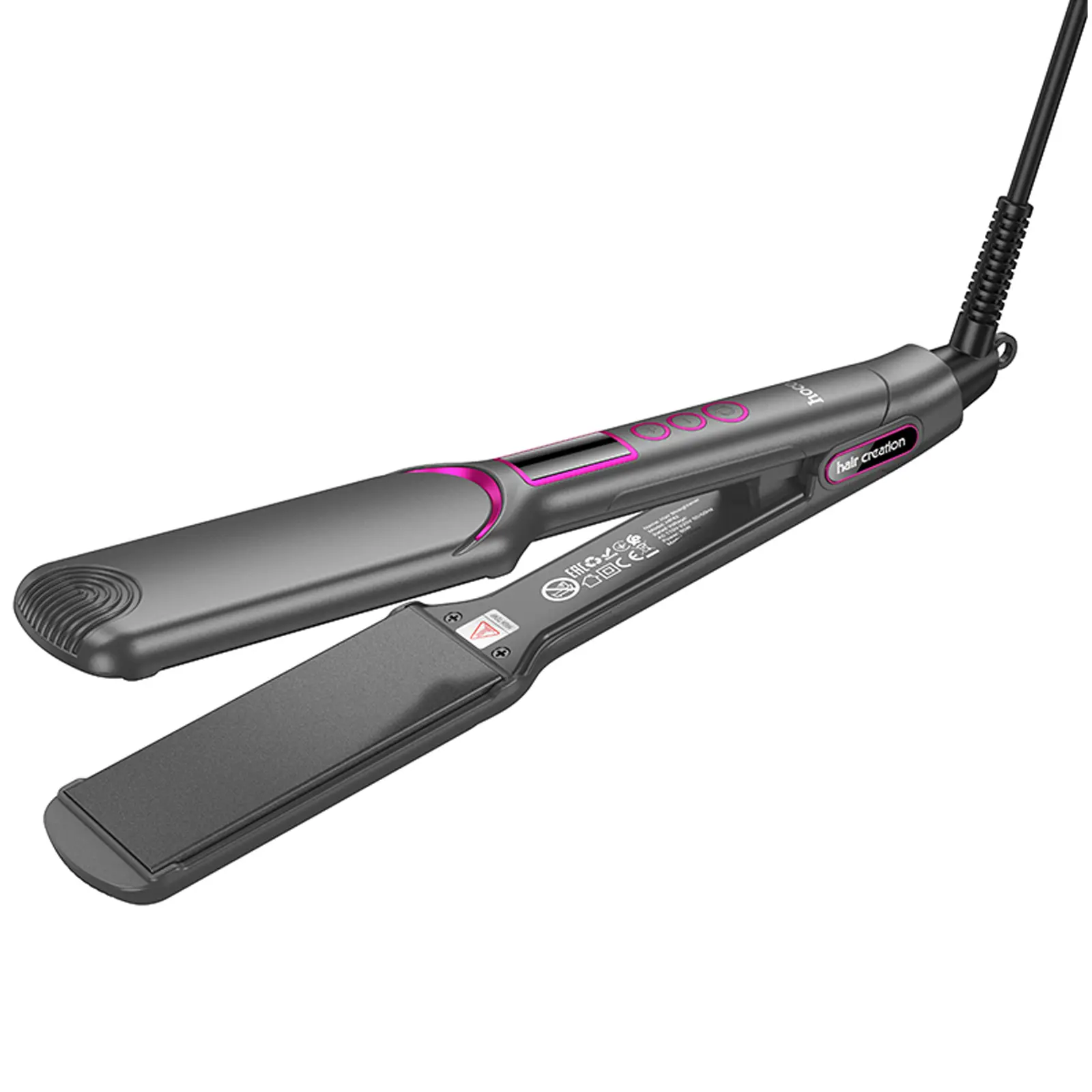 Выпрямитель для волос Hoco HP42 Wide board hair straightener with digital display, Gray 3, купить оптом с доставкой