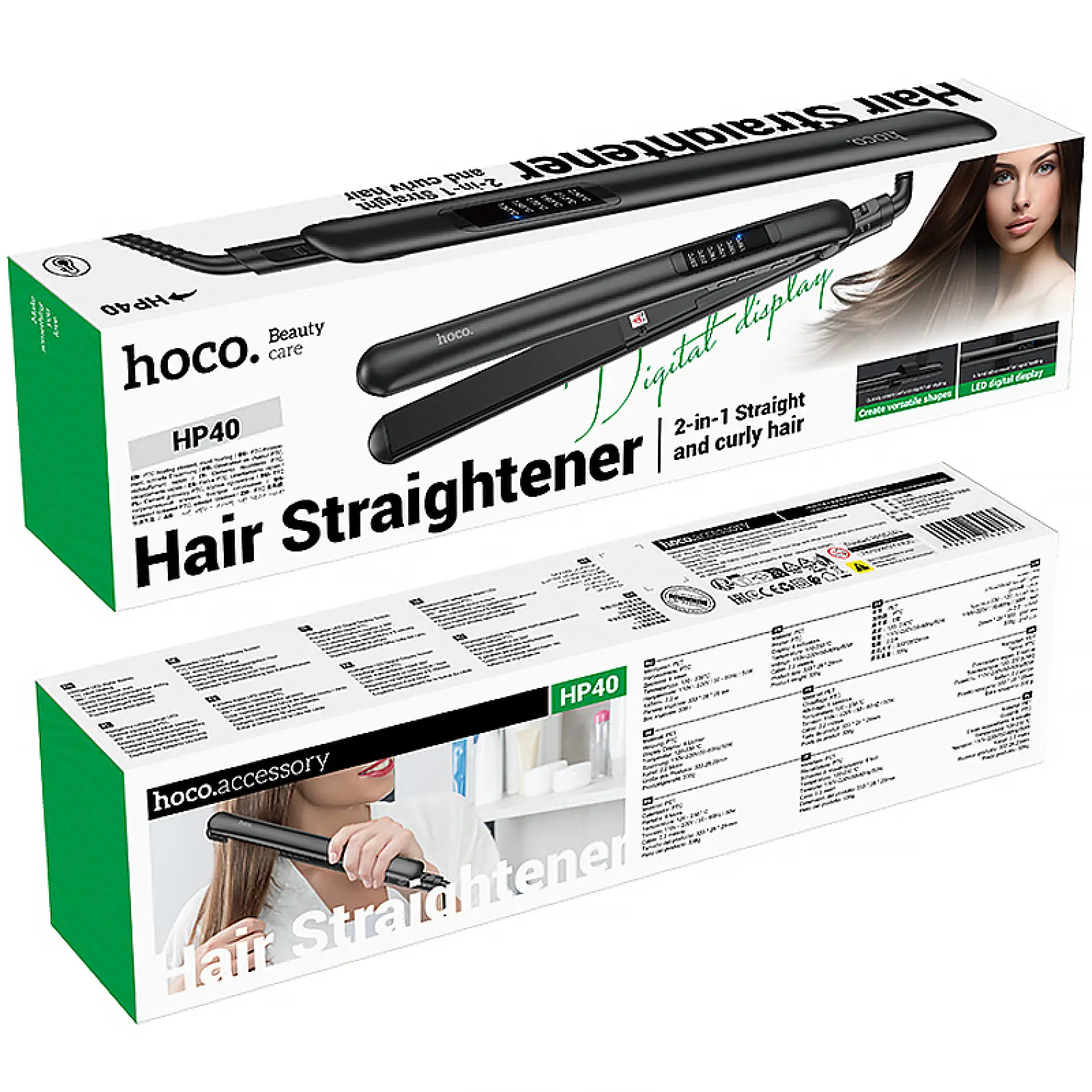 Выпрямитель для волос Hoco HP40 Hair damage protection, Black 4, купить оптом с доставкой