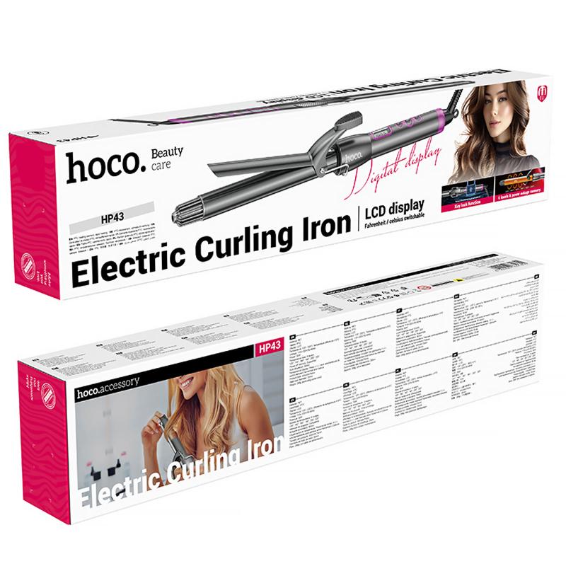 Плойка для волос Hoco HP43 Electric manual curling iron with digital display на картинке №6