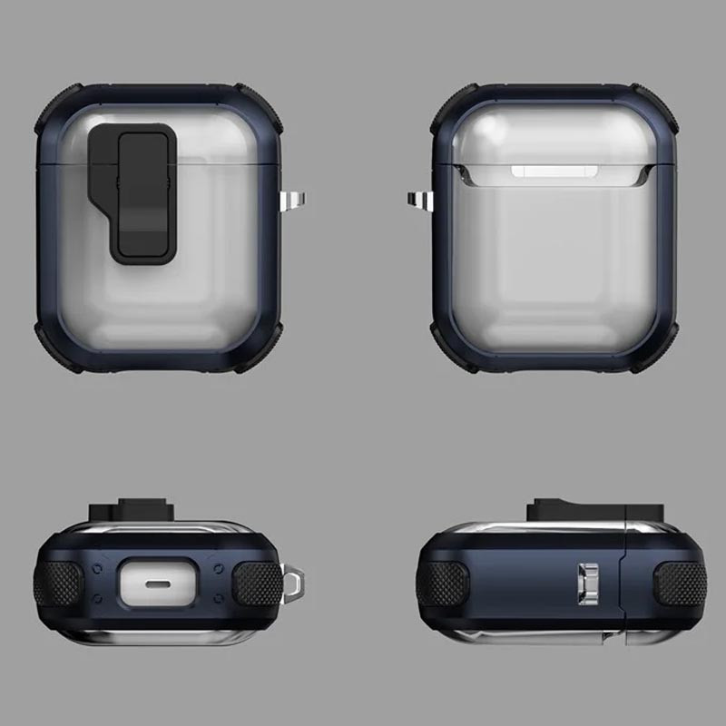 Футляр протиударний Locking Button для навушників Airpods 1/2 на малюнкі №2