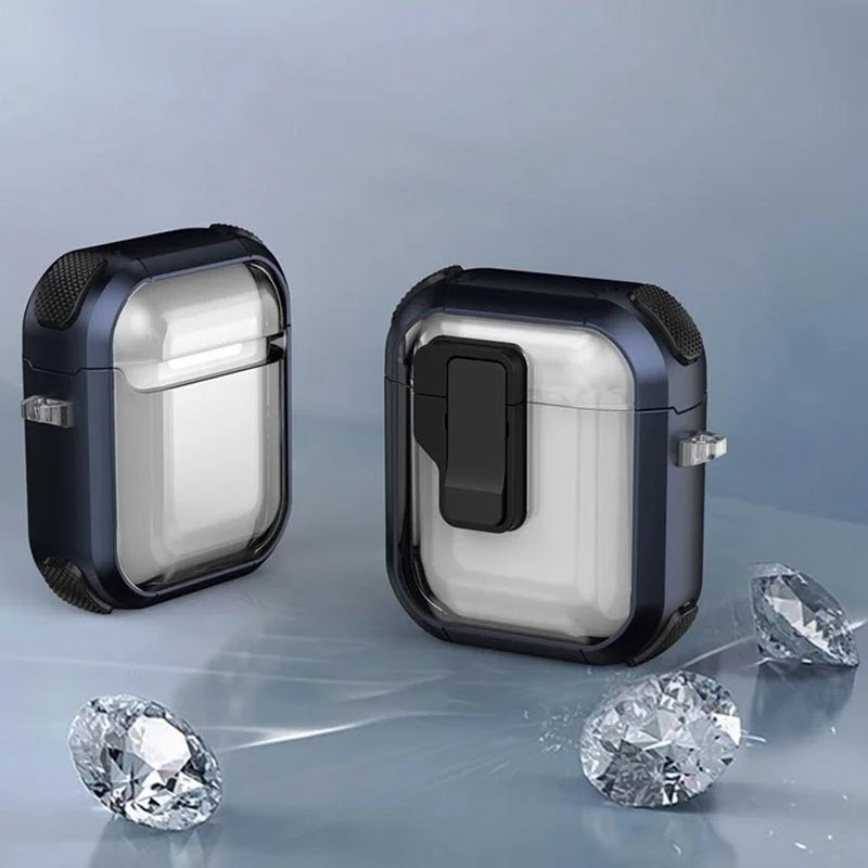 Футляр протиударний Locking Button для навушників Airpods 1/2 на малюнкі №3