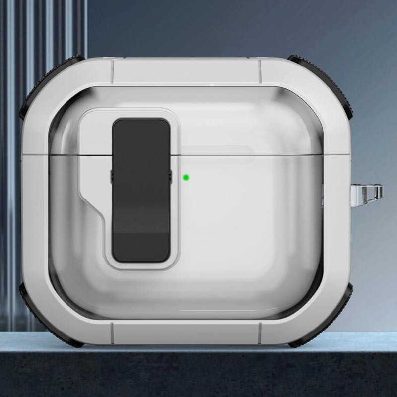 Футляр противоударный Locking Button для наушников Airpods 3 на картинке №2
