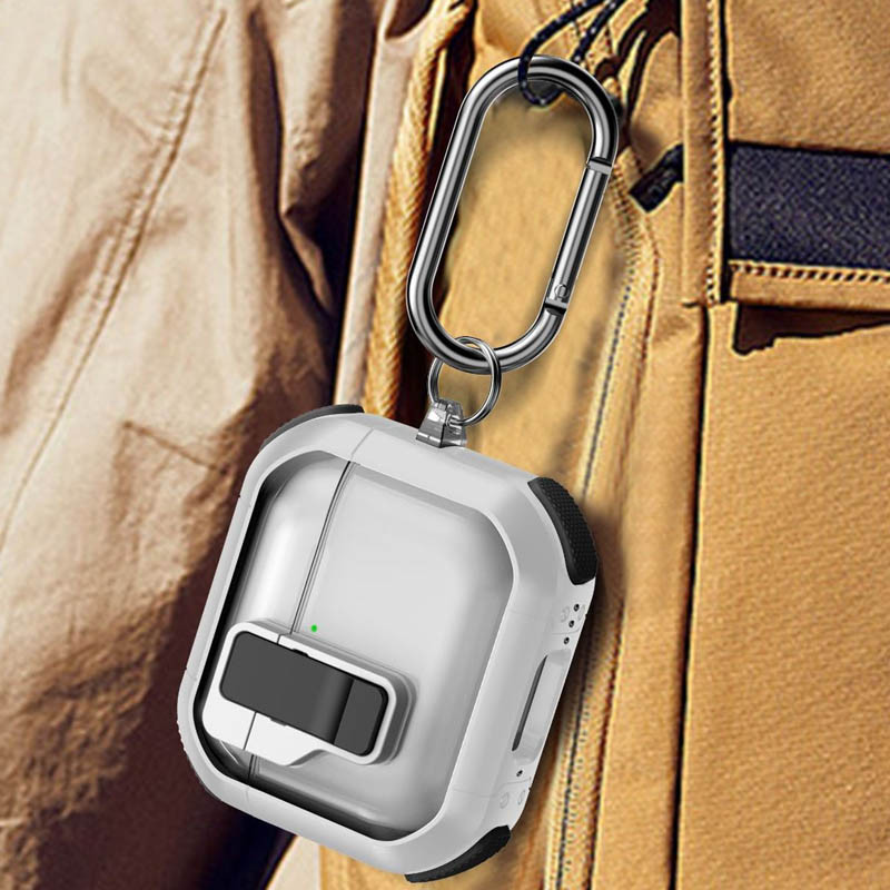 Футляр противоударный Locking Button для наушников Airpods 3 на картинке №6