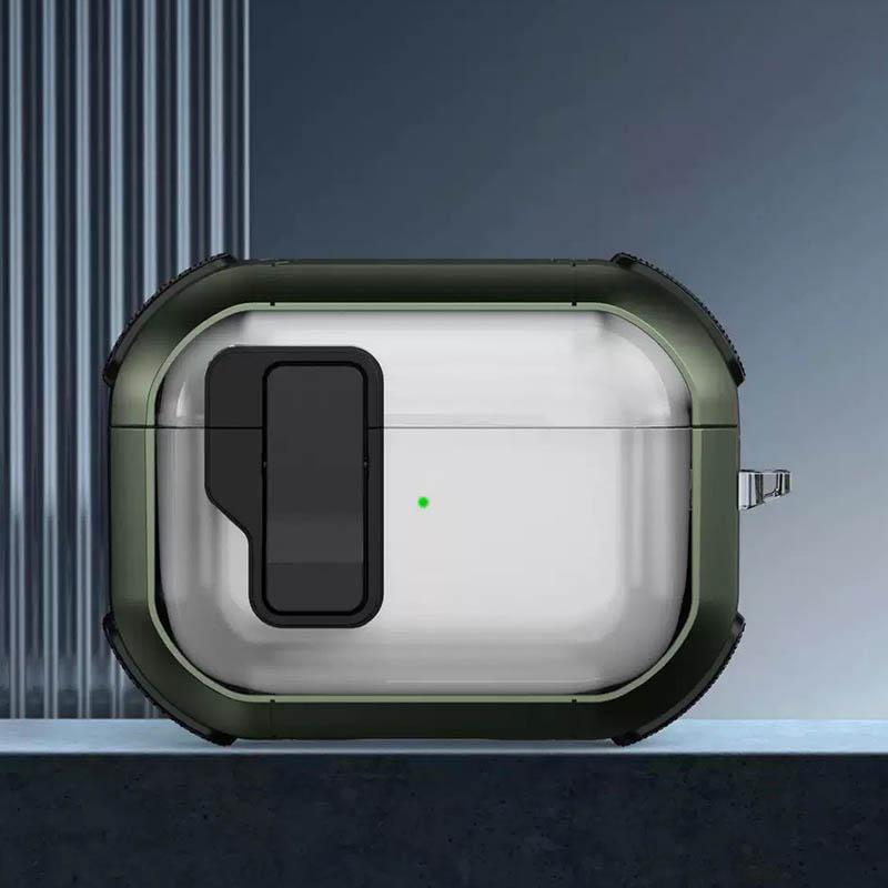 Футляр противоударный Locking Button для наушников Airpods Pro на картинке №2
