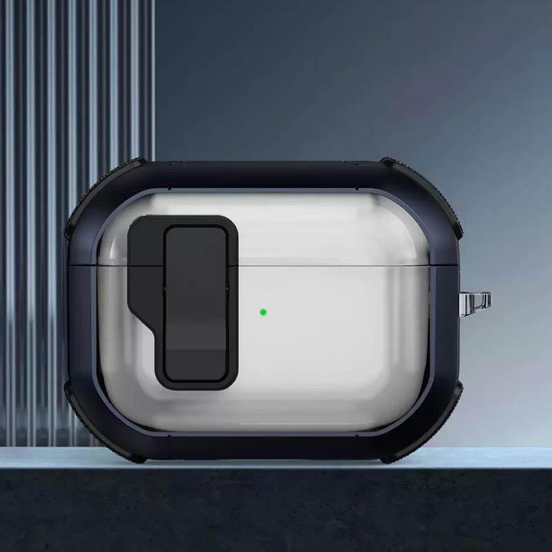 Футляр противоударный Locking Button для наушников Airpods Pro на картинке №2
