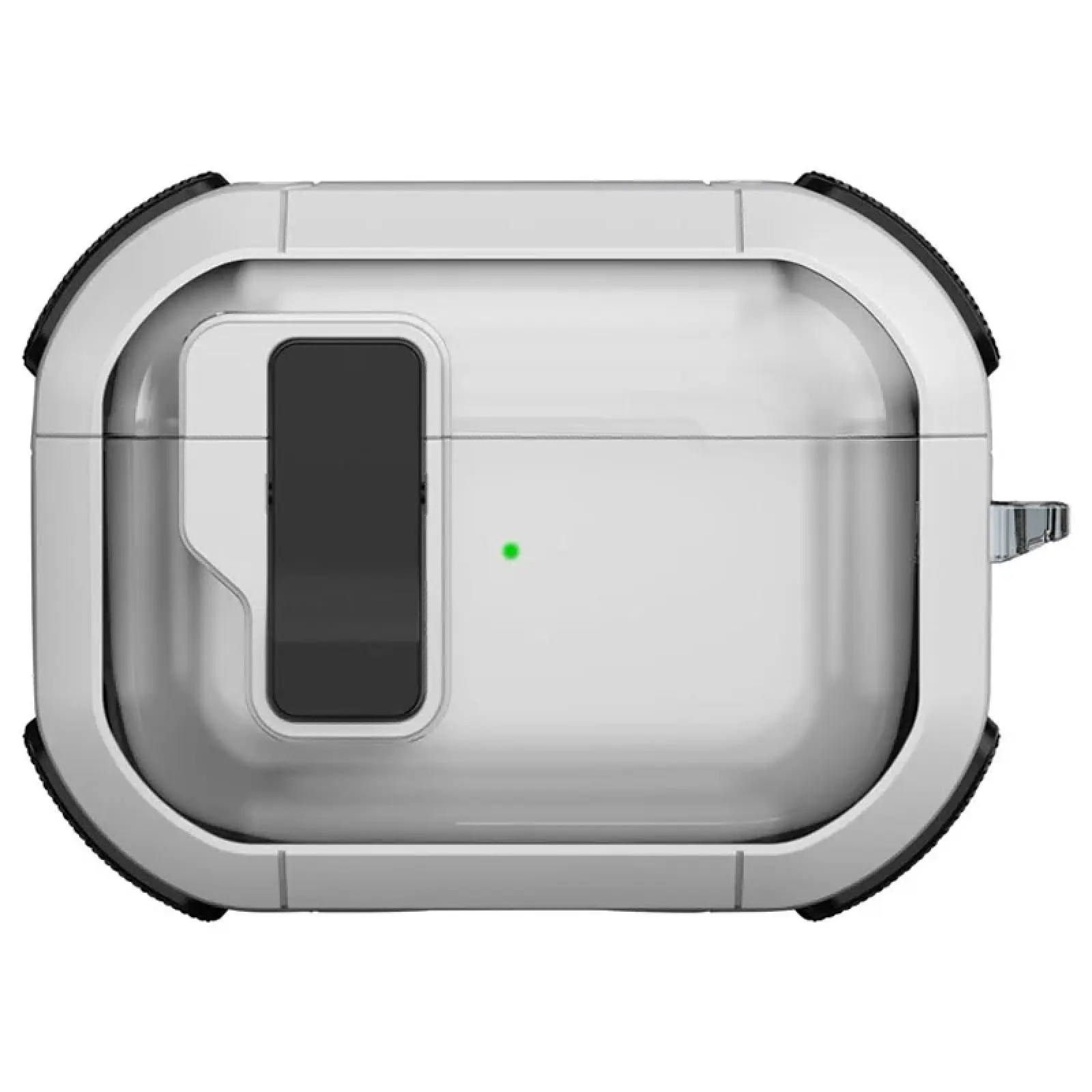 Футляр протиударний Locking Button для навушників Airpods Pro, White, Пластик, купити оптом з доставкою