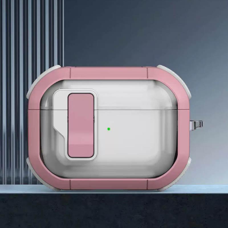 Футляр противоударный Locking Button для наушников Airpods Pro 2 / Pro на картинке №2