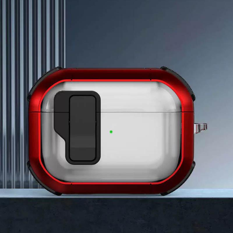 Футляр протиударний Locking Button для навушників Airpods Pro 2 / Pro на малюнкі №2