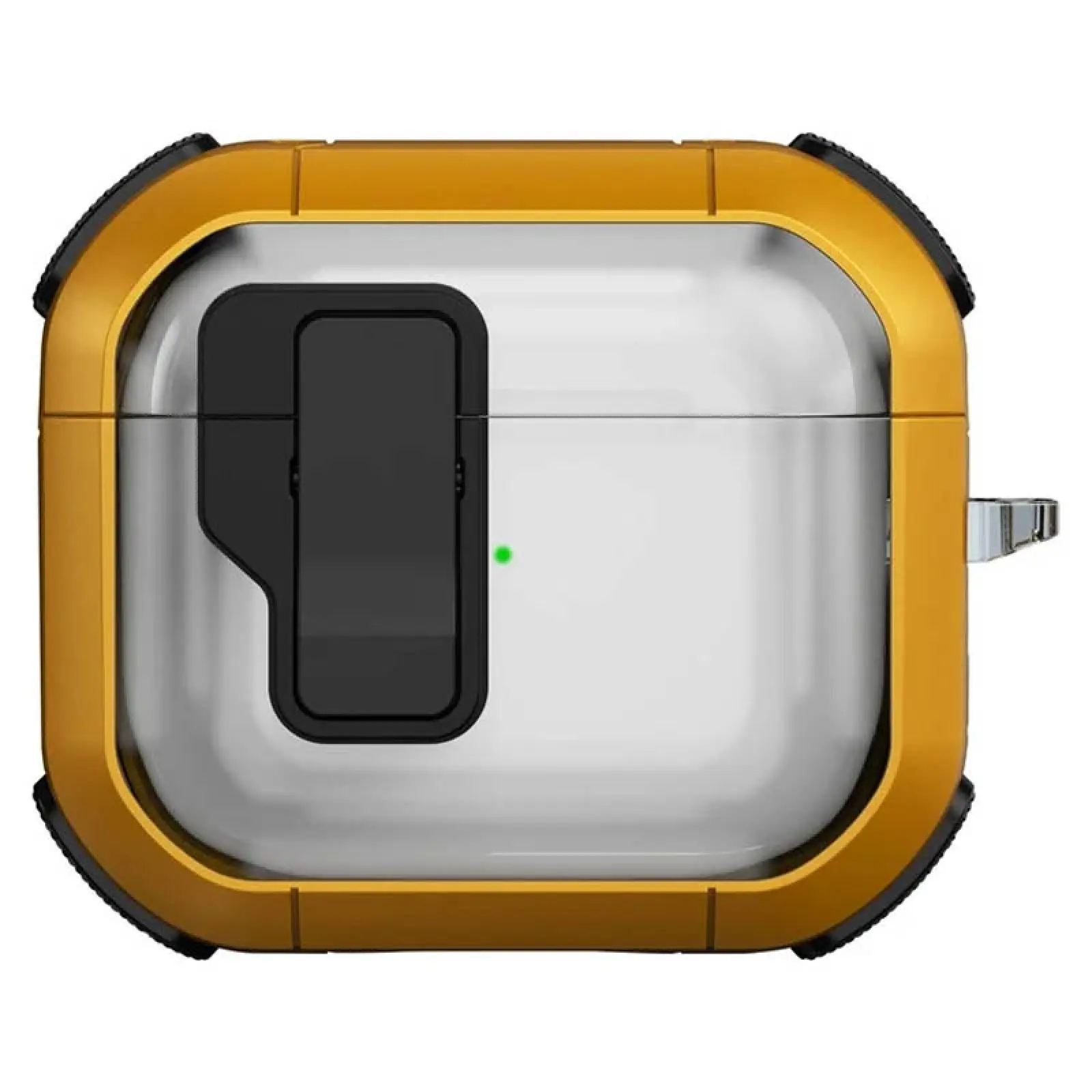 Футляр протиударний Locking Button для навушників Airpods Pro 2 / Pro, Yellow, Пластик, купити оптом з доставкою