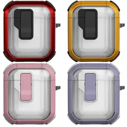 Уценка Футляр противоударный Locking Button для наушников Airpods 1/2