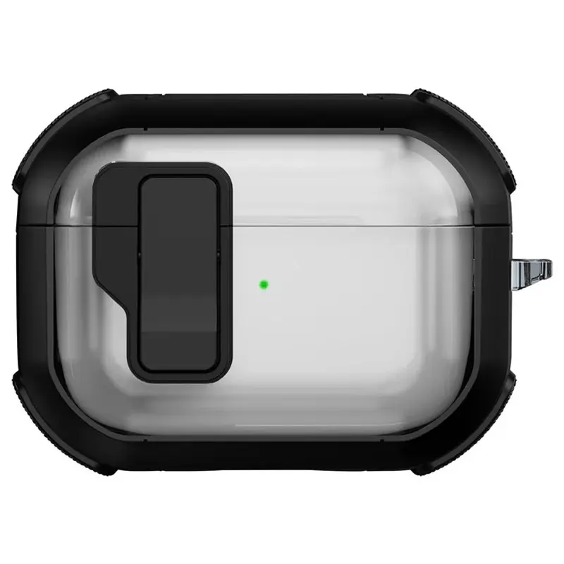 Футляр протиударний Locking Button для навушників Airpods Pro 3, Black, Пластик, купити оптом з доставкою