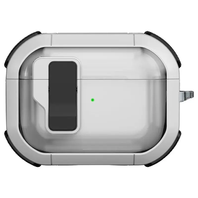 Футляр протиударний Locking Button для навушників Airpods Pro 3, White, Пластик, купити оптом з доставкою