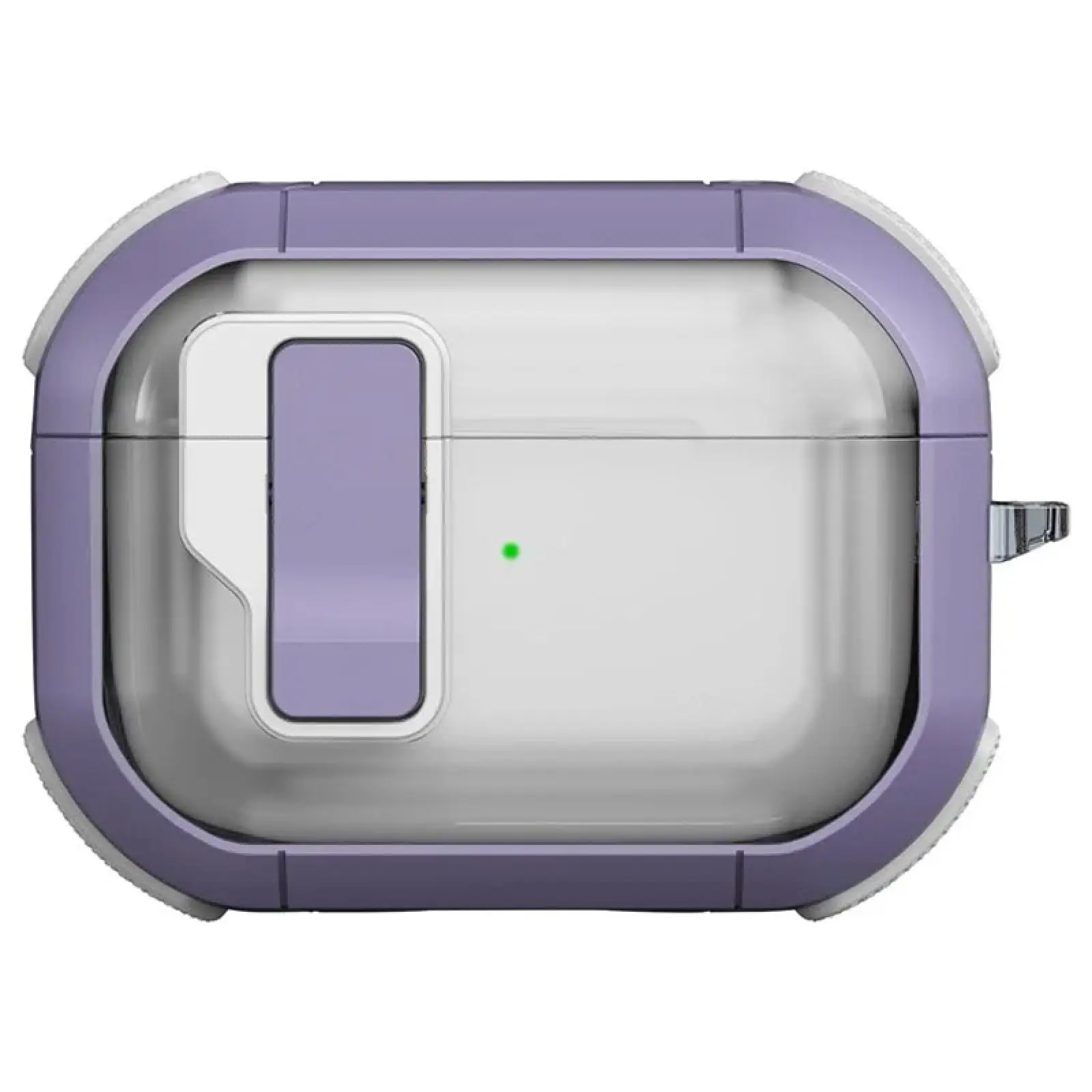 Уцінка Футляр протиударний Locking Button для навушників Airpods Pro, Пошкоджена упаковка / Light Purple, Пластик, купити оптом з доставкою