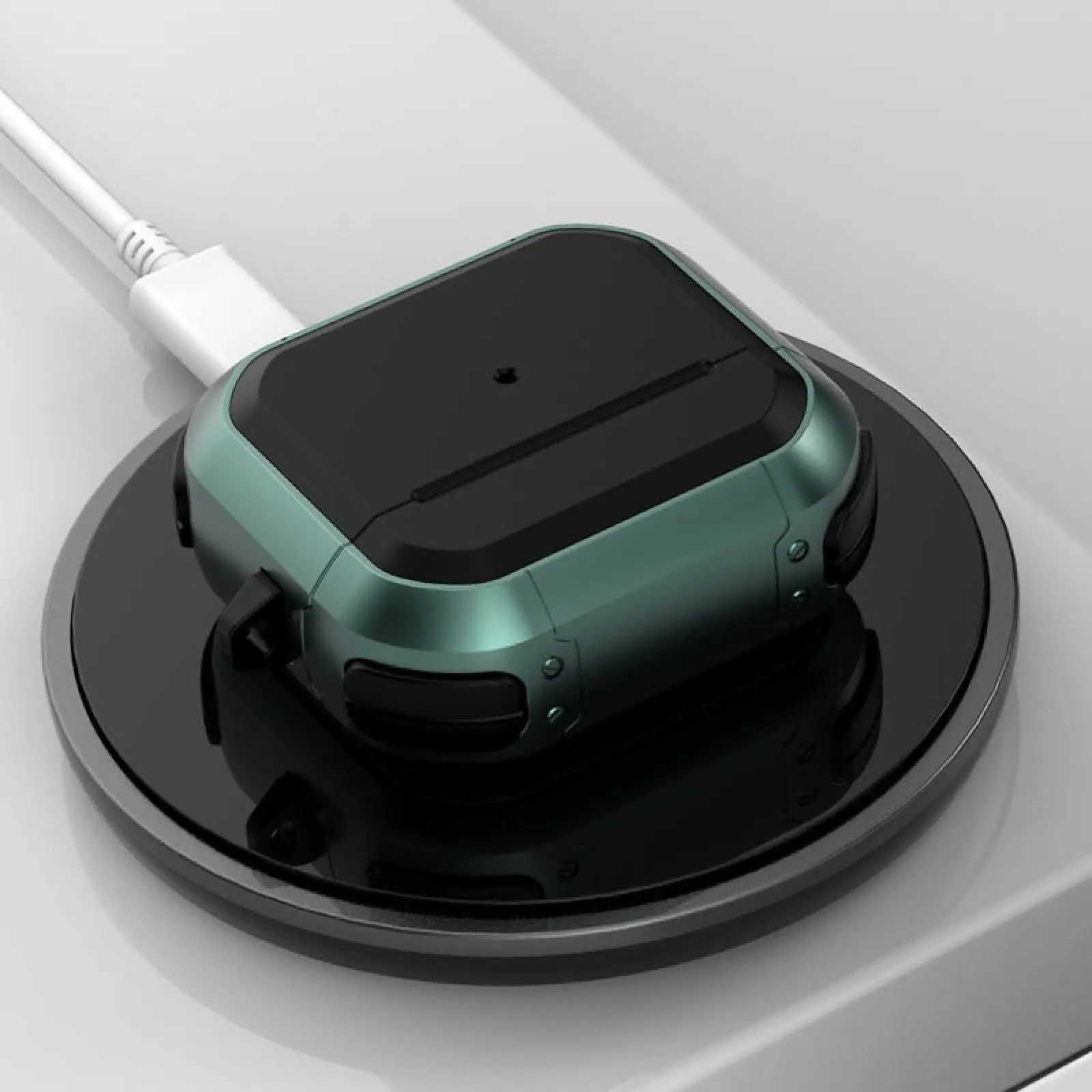 Футляр противоударный Black ed. для наушников Airpods 4, Apple Green 5, Пластик, купить оптом с доставкой