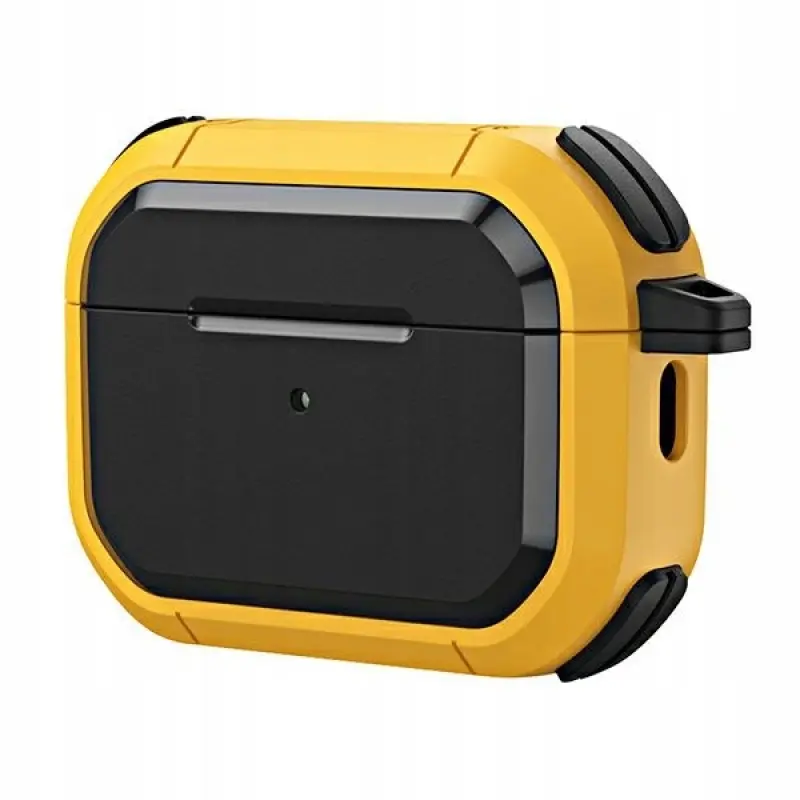 Футляр протиударний Black ed. для навушників Airpods Pro 3, Yellow 2, Пластик, купити оптом з доставкою