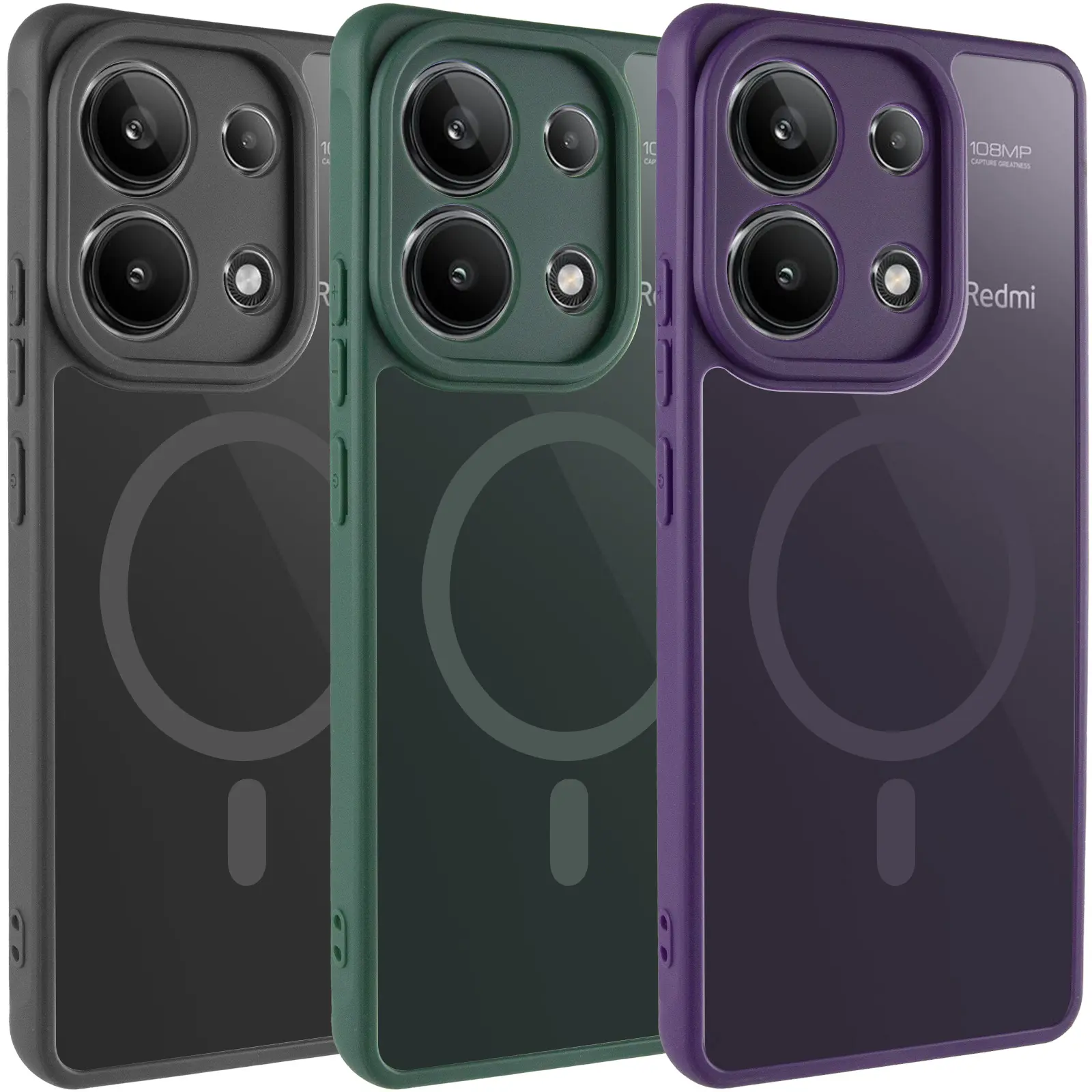 Чохол TPU Bloom with Magnetic Fit для Xiaomi Redmi Note 13 4G, TPU, купити оптом з доставкою
