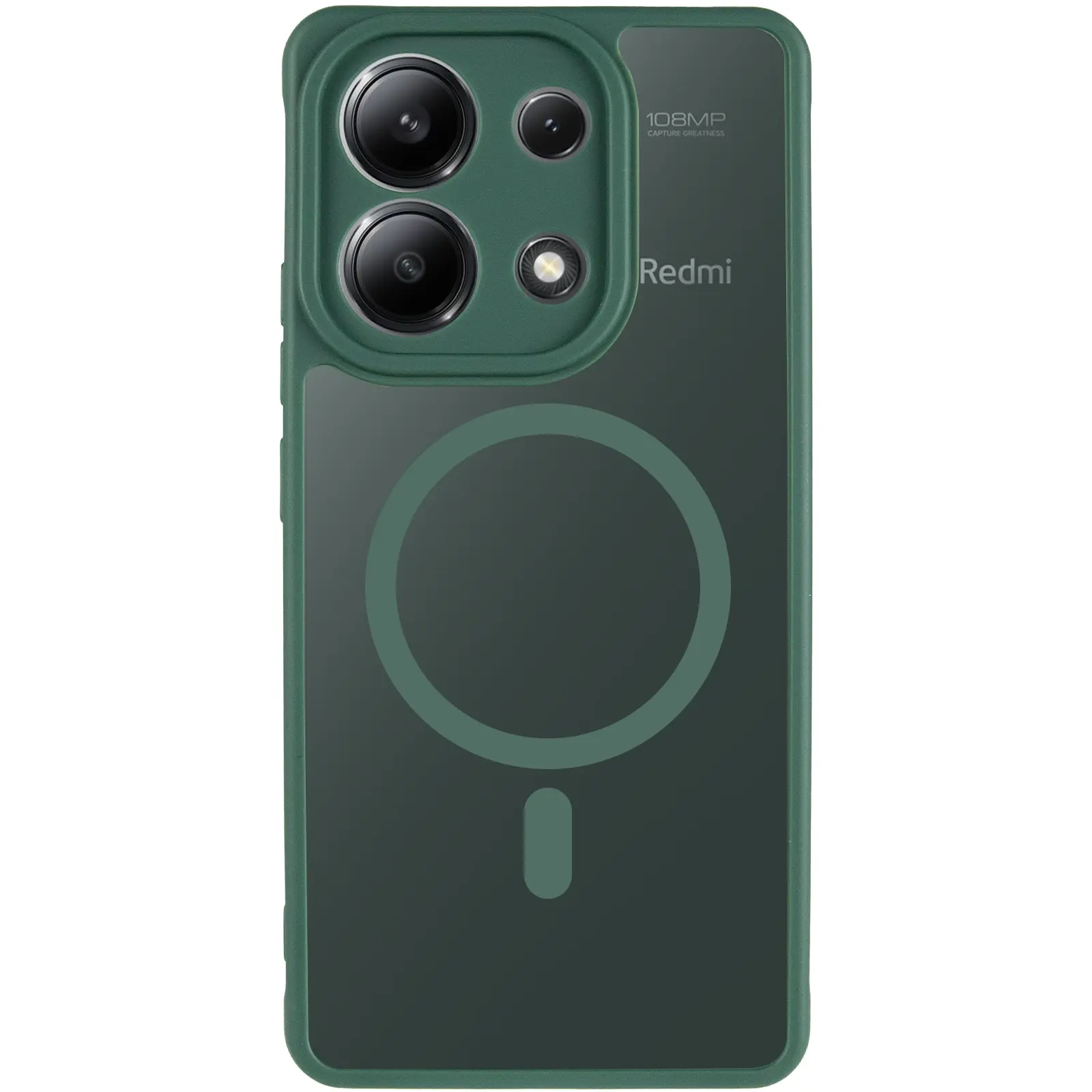 Чохол TPU Bloom with Magnetic Fit для Xiaomi Redmi Note 13 4G, Green 1, TPU, купити оптом з доставкою