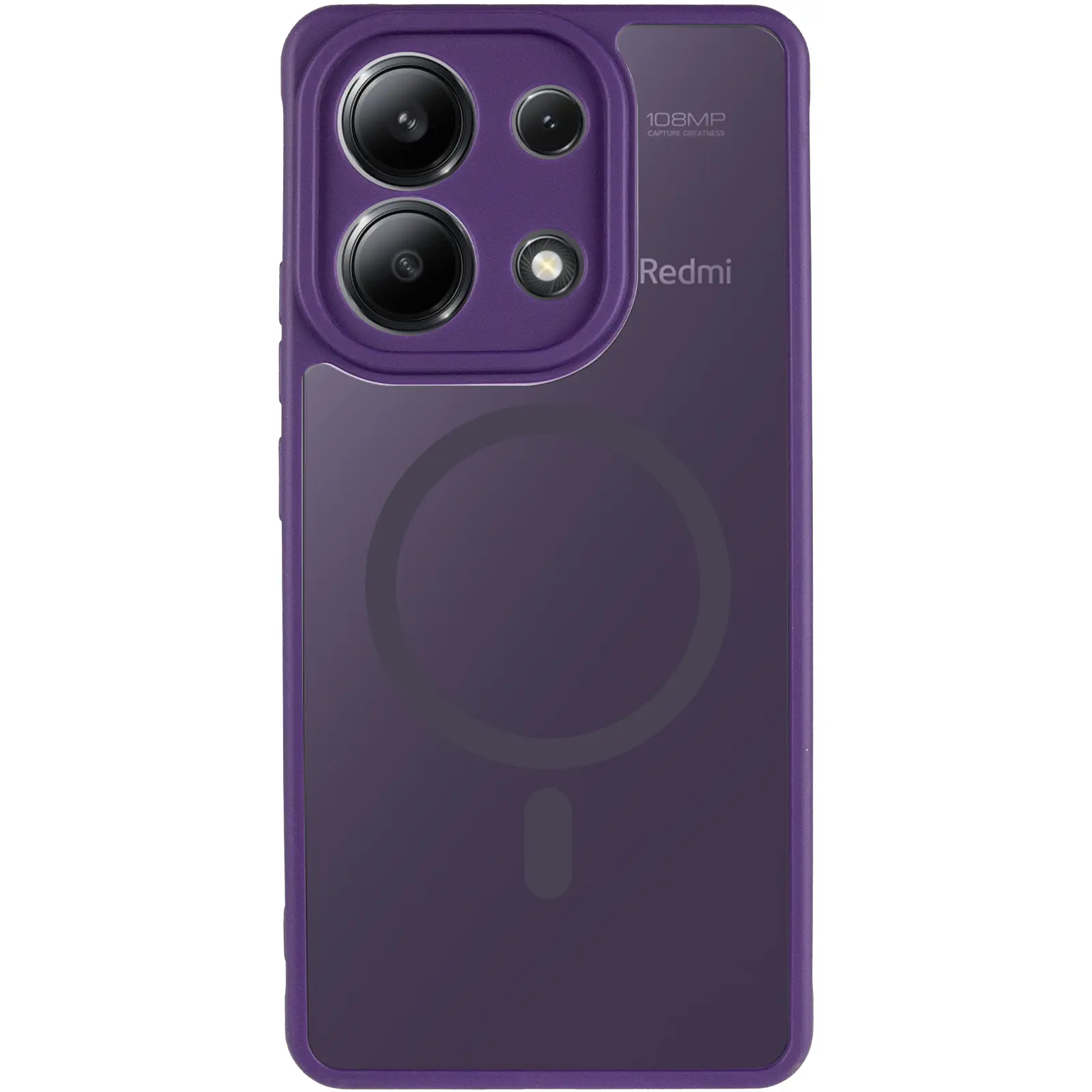 Чохол TPU Bloom with Magnetic Fit для Xiaomi Redmi Note 13 4G, Purple 1, TPU, купити оптом з доставкою