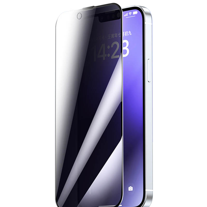 Захисне скло Remax 3D Privacy (GL-27) для Apple iPhone 13 / 13 Pro / 14 / 16e / 17e (6.1"), Чорний 4, Загартоване скло, купити оптом з доставкою