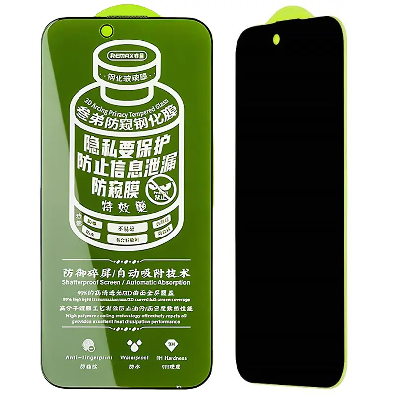 Защитное стекло Remax 3D Privacy (GL-27) для Apple iPhone 17 Air (6.5"), Черный 2, Закаленное стекло, купить оптом с доставкой