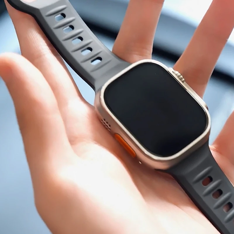Ремешок BlueO Fluoro Rubber Sport для Apple Watch 42(ser.1-3)/44/45/46/49mm, Black 1, Силикон (TPU), купить оптом с доставкой