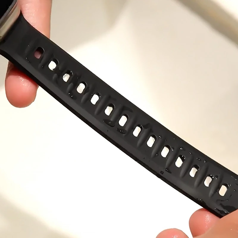 Ремешок BlueO Fluoro Rubber Sport для Apple Watch 42(ser.1-3)/44/45/46/49mm, Black 2, Силикон (TPU), купить оптом с доставкой
